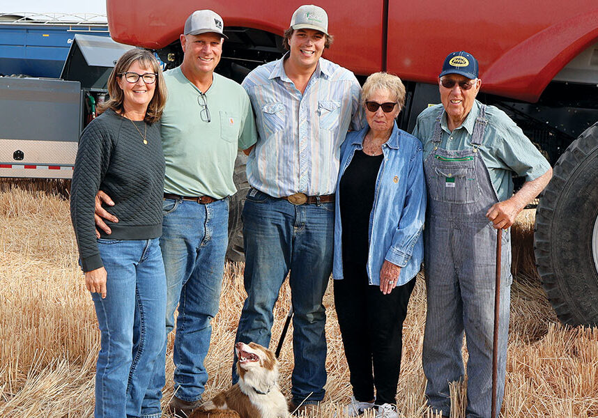 The Denny family includes (from left) Marie, Chad, and Jon Denny, and Chad’s parents, Vivien and Jack Denny.