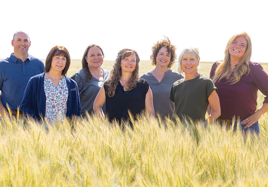 Western Insurance Associates’ farm and crop team are, from left, Jake Holling, Sherry Watkins, Celeste McDonald, Mandi Braun, Heidi Moffet, Tawnya Myers, Christy Harrison.